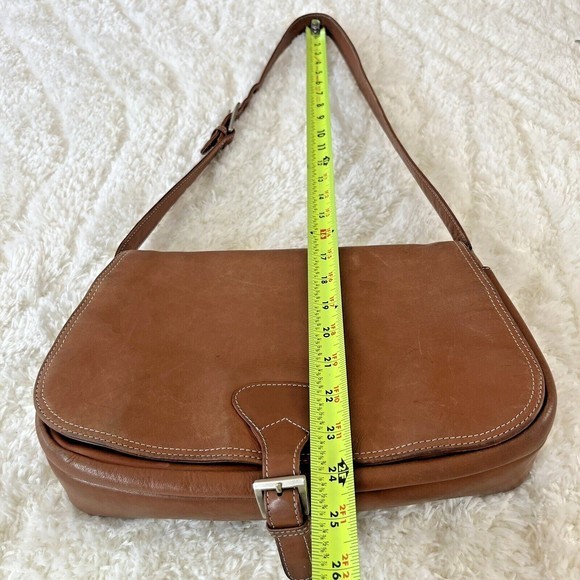 Hobo International Saddle Bag Messenger Brown Leather Shoulder Satchel Purse - Picture 4 of 16